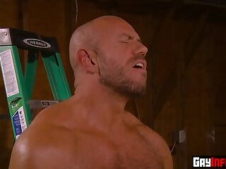 Muscular hunk gets his hairy ass rimmed and fistfucked