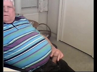 Grandpa strokes on cam